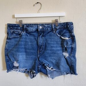 High Rise Old Navy O.G Short Blue Denim Jeans Size 18 (Plus)